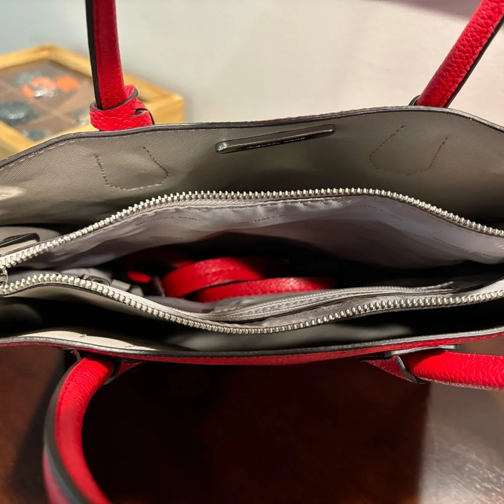 Michael Kors Vibrant Red Tote Bag - Picture 6 of 11